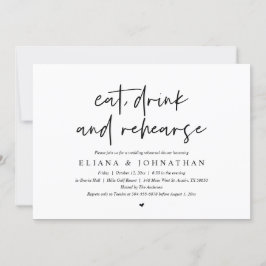 Eet, Drink en repetitie, bruiloft Kaart