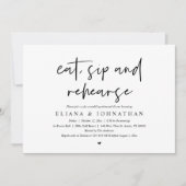 Eet, Drink en repetitie, bruiloft Kaart (Voorkant)