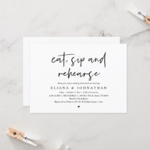 Eet, Drink en repetitie, bruiloft