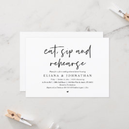 Eet, Drink en repetitie, bruiloft Kaart