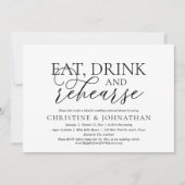 Eet-, Drink- en repetities, bruiloft-repetitie Kaart (Voorkant)