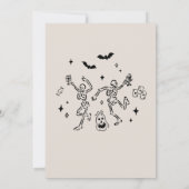 Eet Drink en Spooky Adult Halloween Party Kaart (Achterkant)