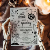 Eet Drink en Spooky Cocktail Halloween Party Kaart