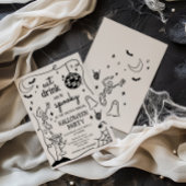 Eet Drink en Spooky Cocktail Halloween Party Kaart