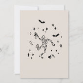 Eet Drink en Spooky Halloween Party Kaart (Achterkant)