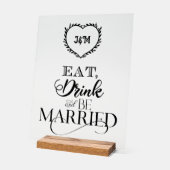 Eet, Drink en trouw Acryl Bord (Hoek)