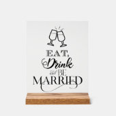 Eet, Drink en trouw Acryl Bord (Voorkant)