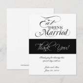 Eet, Drink en Trouw, Bedankkaartjes Bedankkaart (Voorkant / Achterkant)