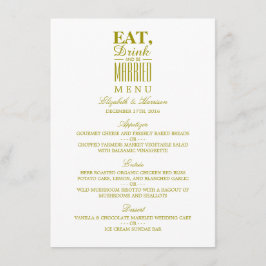 Eet, drink en trouw Gouden Bruiloft Menu