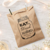 Eet, drink en trouw mason jar cadeautas zakjes (Geknipt)