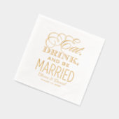 Eet Drink en trouw trouwmonogram Folie Servetten (Links)