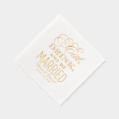 Eet Drink en trouw trouwmonogram Folie Servetten (Rechts)