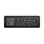 Eet-, Drink- en trouwbordetiketten Etiket (Voorkant)