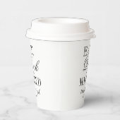 Eet drink en trouwde papieren trouwbekers met deks papieren bekers (Rechts)