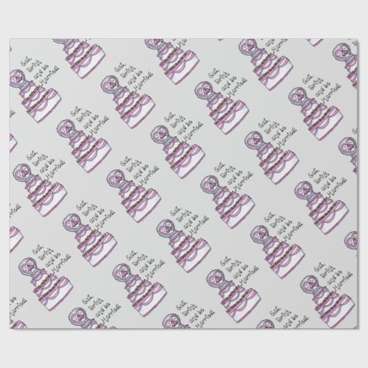 Eet, Drink en trouwen Cadeaupapier (Vlak)