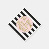 Eet, Drink en trouwen! Faux Gold Foil Wedding Servet (Hoek)