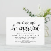 Eet, Drink en trouwen, repetitief diner Kaart (Staand voorkant)