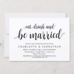 Eet, Drink en trouwen, repetitief diner Kaart