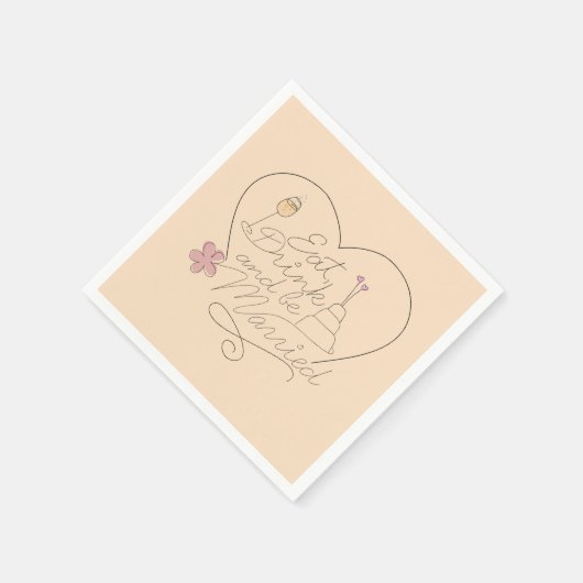 Eet, Drink en trouwen Servet (Hoek)