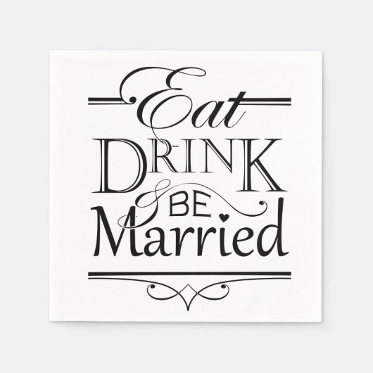 Eet, Drink en trouwen Servetten (Voorkant)