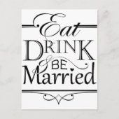 Eet, Drink en trouwen Uitnodiging Briefkaart (Voorkant)
