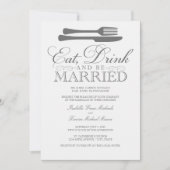 Eet, Drink en trouwen | Uitnodiging tot weddenscha (Voorkant)