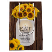 Eet, Drink en trouwen - Zonnebloemen in het land Medium Cadeauzakje (Achterkant)