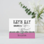 Eet, Drink en Trouwerij Formele Ontvangst Uitnodig Kaart (Staand voorkant)