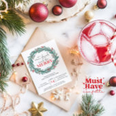 Eet, Drink en Vier Kerstfeest Potluck Feestdagenkaart