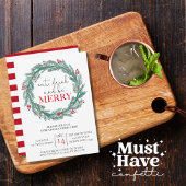 Eet, Drink en Vier Kerstfeest Potluck Feestdagenkaart