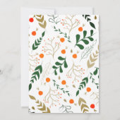 Eet, Drink en Vier Kerstfeest Potluck-feestje Kaart (Achterkant)