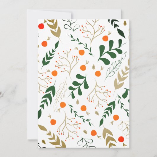 Eet, Drink en Vier Kerstfeest Potluck-feestje Kaart (Achterkant)