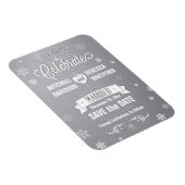 Eet Drink en Vier Wintergrijs Save the Date Magneet (Rechterzijde)