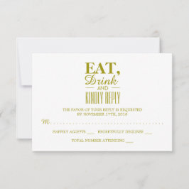 Eet, Drink en vriendelijk antwoord Gold Wedding RS