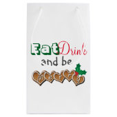 Eet, Drink en vrolijk kerstfeest Klein Cadeauzakje (Achterkant)