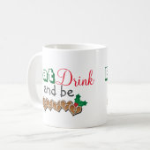 Eet, Drink en vrolijk kerstfeest Koffiemok (Voorkant links)
