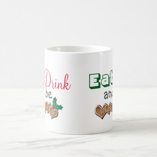 Eet, Drink en vrolijk kerstfeest Koffiemok (Center)