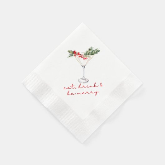 Eet, drink, en vrolijk Kerstmis Servet (Hoek)