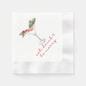 Eet, drink, en vrolijk Kerstmis Servet (Voorkant)