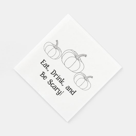 Eet, Drink en wees angstig! Pompoen Halloween serv Servet (Hoek)