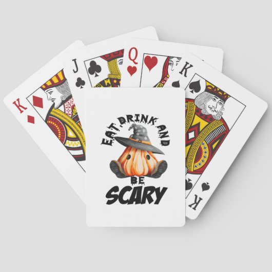 Eet, Drink En Wees Bang Retro Cool Pokerkaarten (Achterkant)
