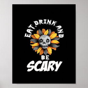 Eet, drink en wees bangig, grappig trendy poster