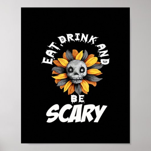 Eet, drink en wees bangig, grappig trendy poster (Voorkant)