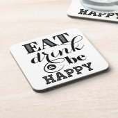 Eet, Drink en wees blij Bier Onderzetter (Linkerzijde)