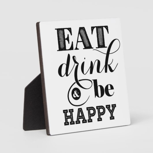Eet, Drink en wees blij Fotoplaat (Voorkant)