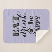 Eet, Drink en wees blij Sherpa Deken (Voorkant (horizontaal))