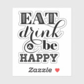 Eet, Drink en wees blij Sticker (Vel)