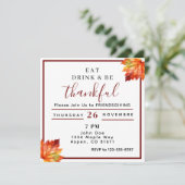 Eet drink en wees dankbaar Friendsgiving Kaart (Staand voorkant)