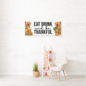 Eet Drink en wees dankbaar Herfst Party Spandoek (Insitu)