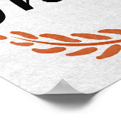 Eet Drink en wees dankbaar Herfst Thanksgiving Wal Poster (Hoek)